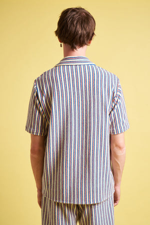 Short-sleeved terry cloth shirt
