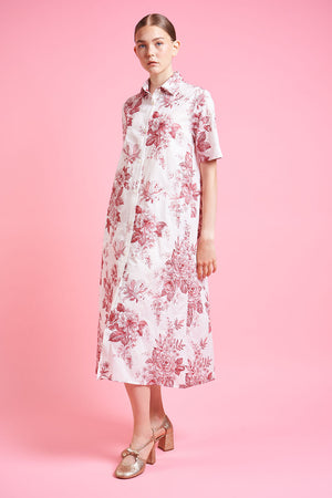 Shirt dress with exclusive embroidery