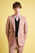 Straight-cut single-breasted suit jacket