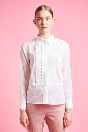 Embroidered straight cut shirt
