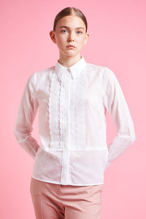 Embroidered straight cut shirt