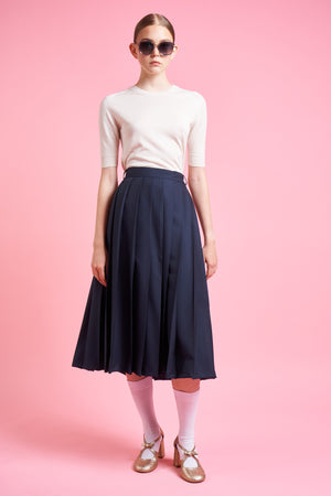 Pleated midi skirt