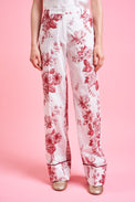 Relaxed fit pants with exclusive embroidery