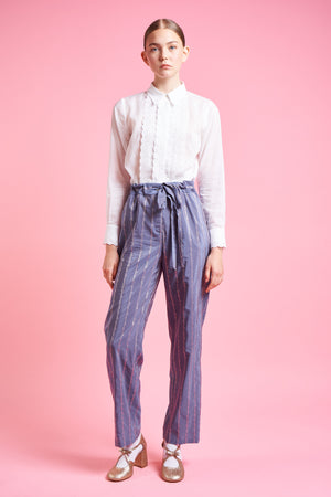 Cargo-style pants in jacquard fabric