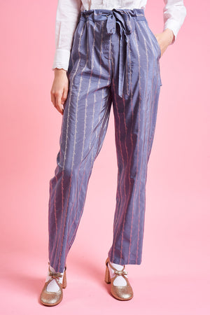 Cargo-style pants in jacquard fabric