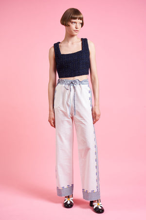 Printed relaxed fit pants