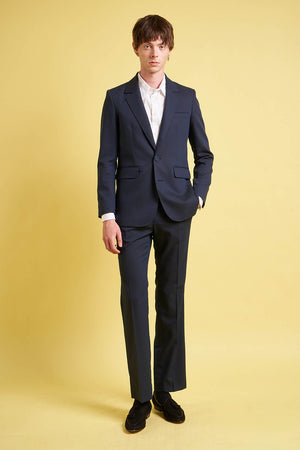 Fitted single-breasted suit jacket