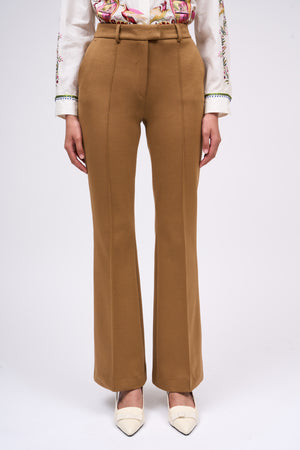 Flared fitted pants