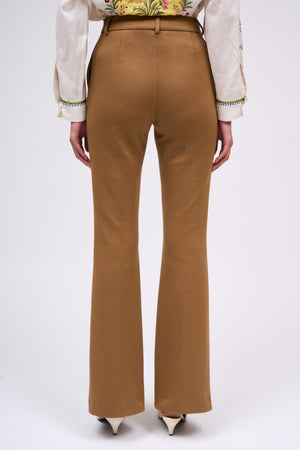 Flared fitted pants