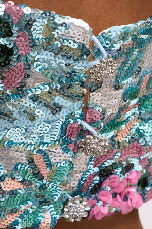 Brassière en broderie de sequins