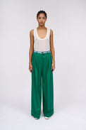 Wide-leg trousers with a large cuff