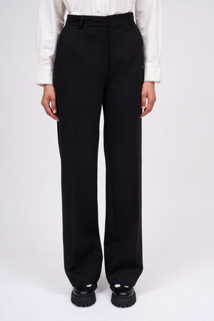 Straight cut pants in virgin wool