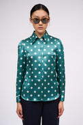 Polka dot silk shirt