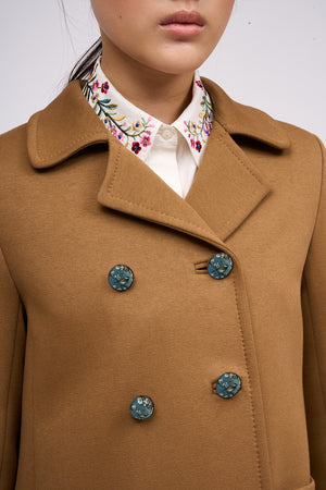 Milano jacket with patterned buttons