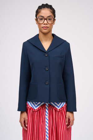 Powder grain jacket with sailor collar