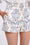 Floral print cotton canvas shorts