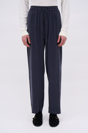 Relaxed-fit cupro twill pants