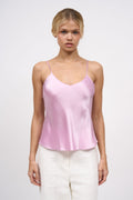 Silk camisole with fitted cut