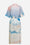 Loose printed ramie shirt dress