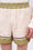 Short en gabardine de coton brodé
