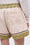 Short en gabardine de coton brodé