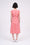 Midi-length fitted dress in 3D jacquard with a cherry blossom print