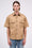 Short-sleeved cotton canvas shirt
