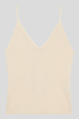 V-neck cashmere tank top