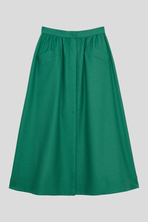 Midi length skirt in virgin wool