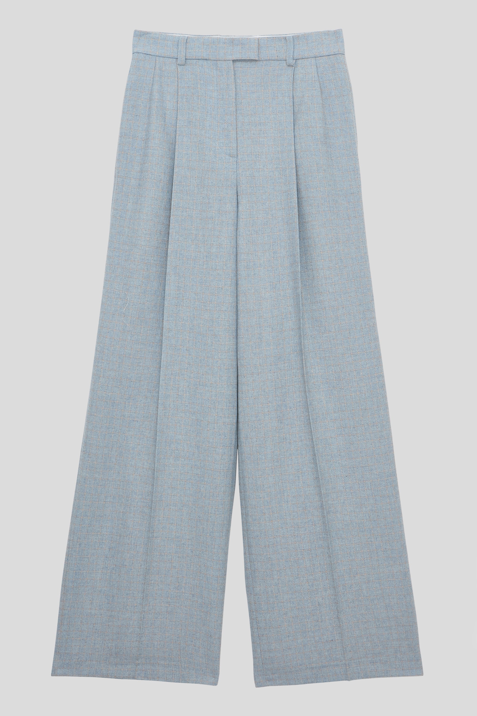 Center wool poplin pants Center wool poplin pants