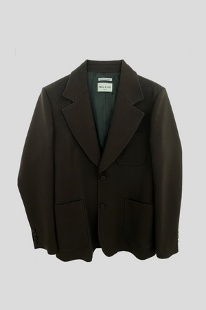 Jacket in virgin wool gabardine