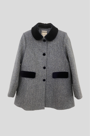 Shetland Harris Tweed handwoven wool tweed coat