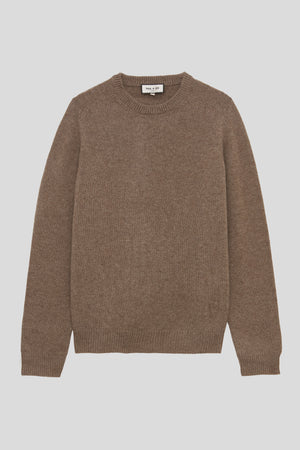 Oversized long sleeve crew neck cashmere sweater