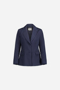 Veste en gabardine de coton col tailleur