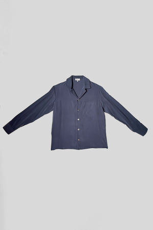 Long-sleeved shirt in cupro twill