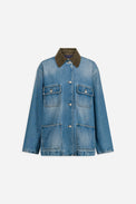 Veste en denim délavé