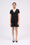 Short dress embroidered with flowers in silk chiffon and rhinestones