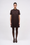 Robe courte plissée en laine cady