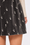 Short velvet skirt embroidered in France