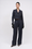 Short striped wool twill jacket