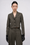 Short striped wool twill jacket