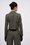 Veste courte en twill de laine rayé