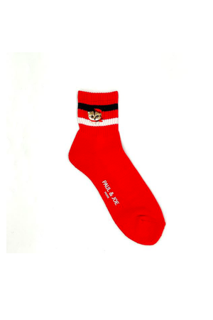Nounette in Paris red socks