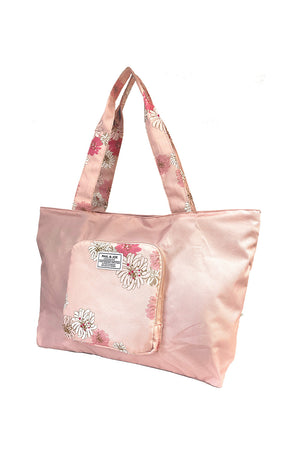 Sac de transport rose motifs Chrysanthème