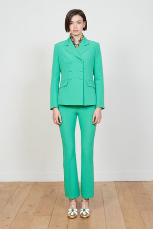 Pantalon évasé en twill ensemble - Vert