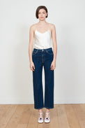 Timeless high-waisted straight-cut jeans