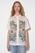 Hand embroidered straight cut shirt