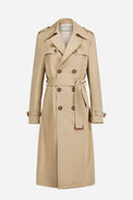 Long trench coat with a straight cut