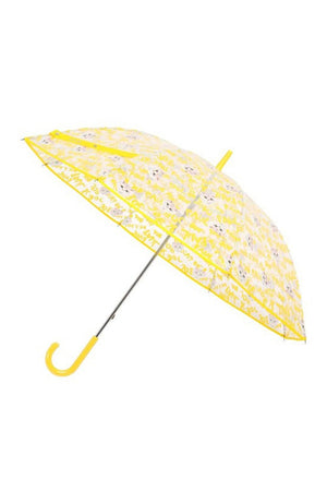 Parapluie motif chat ouvert - Jaune