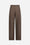 Striped wool twill pleated trousers